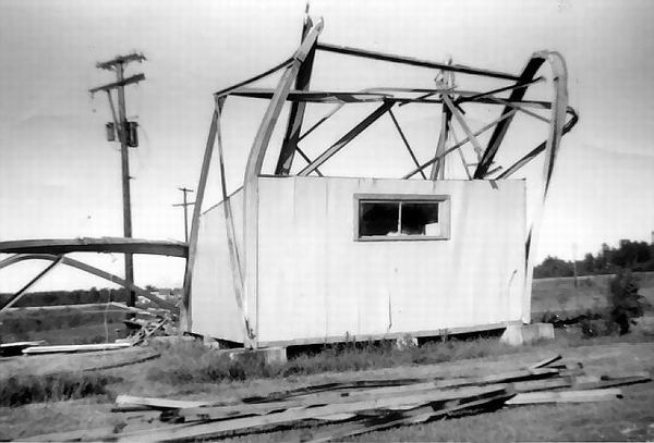 Bay Drive-In Theatre - Tornado Damage June 1965 Courtesy Mrs Norman Vanwormer